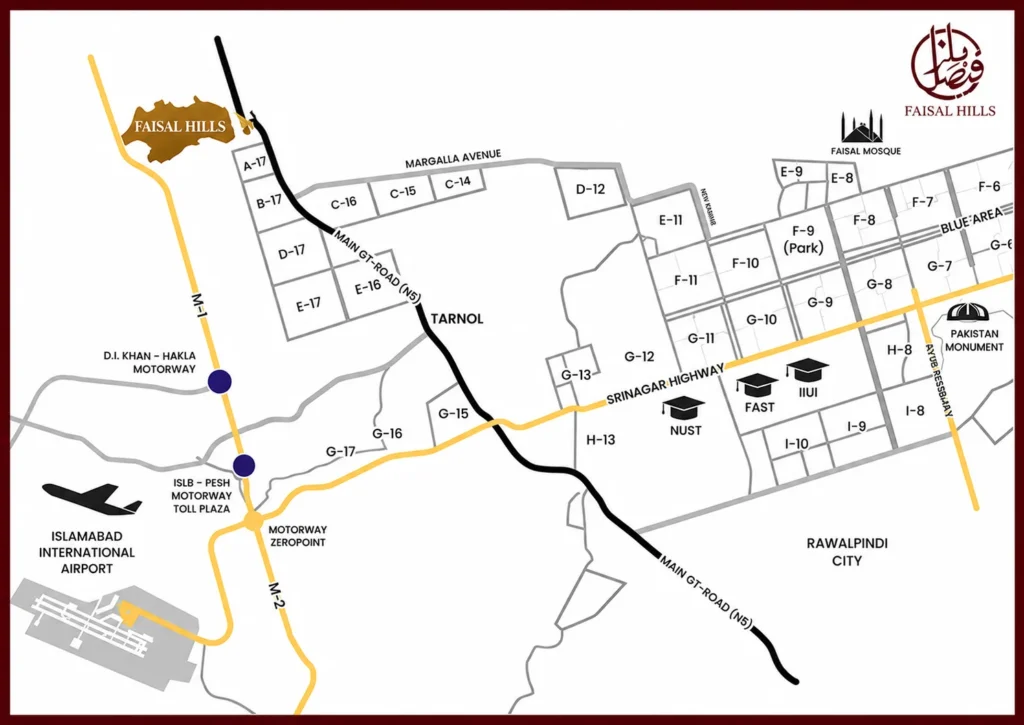 Faisal hills location map